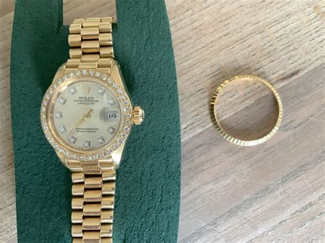 Rolex: Damenarmbanduhr Datejust mit Diamanten